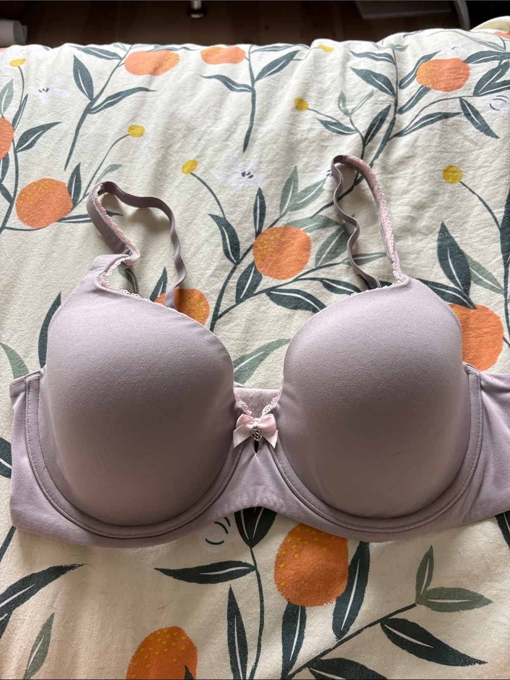 Body By Victoria Lined Demi Gray/Mauve Bra 36D